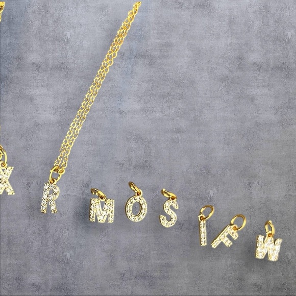 14K GP Name initials (Letter) pendant & necklace CHOOSE one from A-Z - Picture 5 of 5